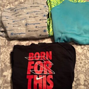 Champion Kids' Gray and Blue Logo Sweatshirt